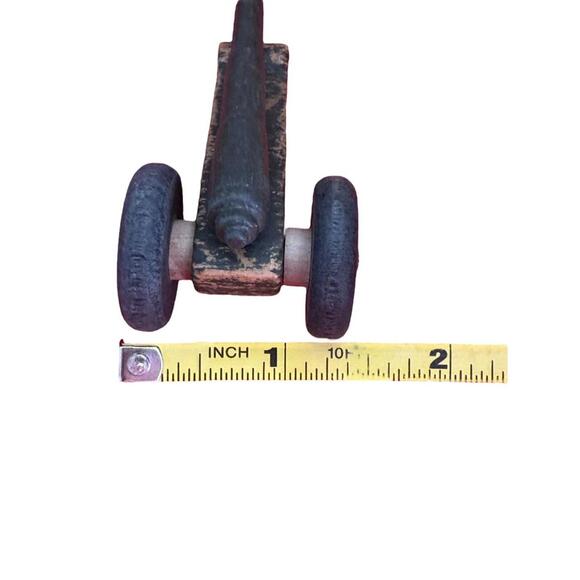 Vintage Wood Toy Field Military Artillery Cannon Collectible - Picture 6 of 7